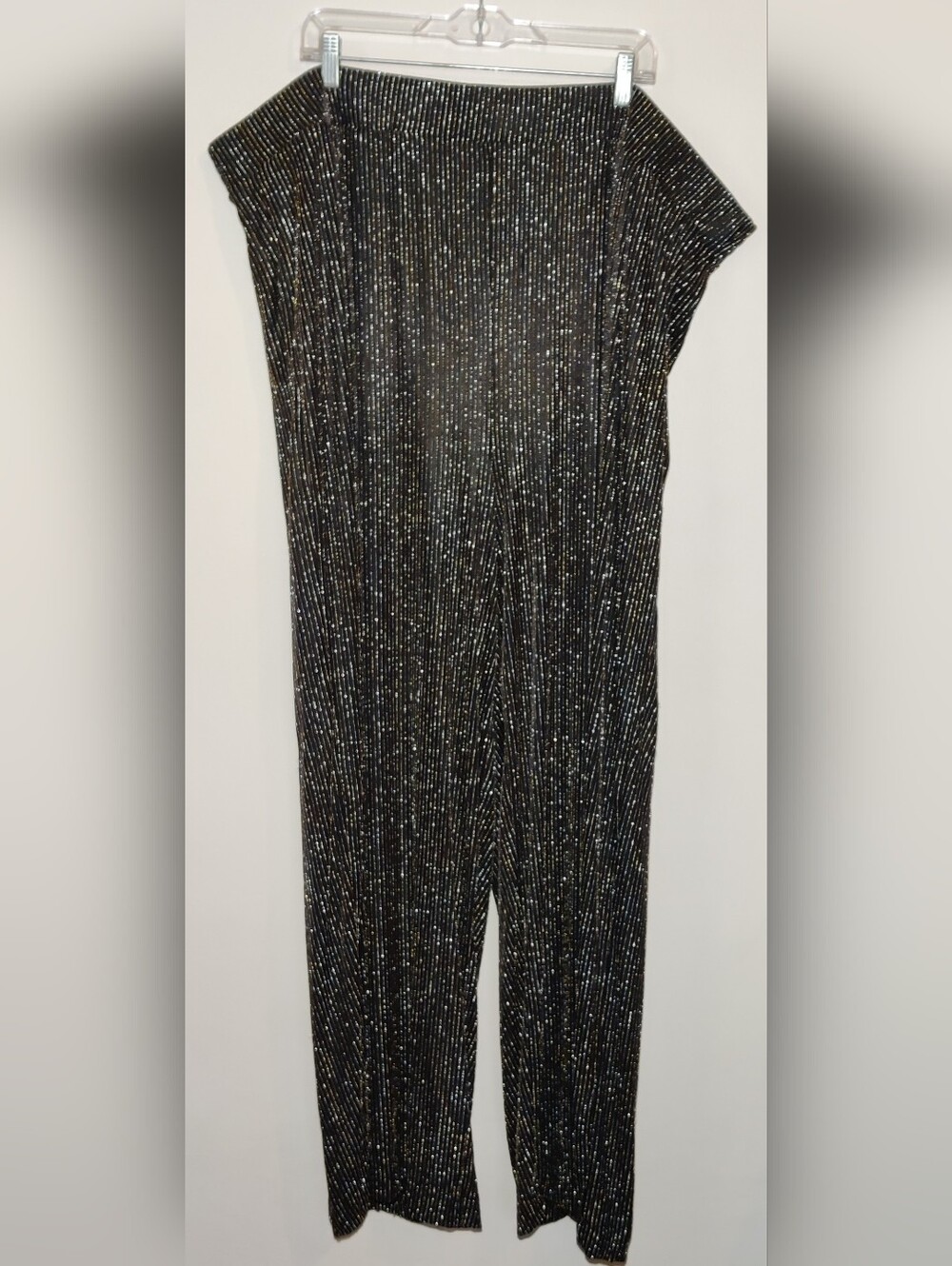Torrid Womens Plus Size 5X 5T Tall Black Gold Glitter Sparkle Stretch Pants